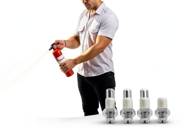 Gatuida Fire Extinguisher Nozzle Metal Modern Silver 6 Pack-8
