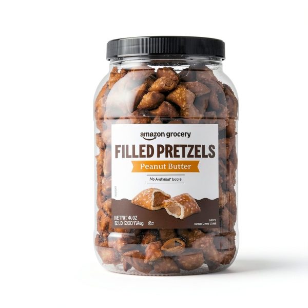 Amazon Fresh Peanut Butter Filled Pretzels Snack-3