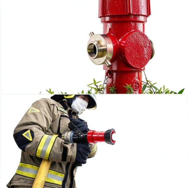 QWORK 1-1/2" Fire Hose Nozzle Brass Rotatable-6