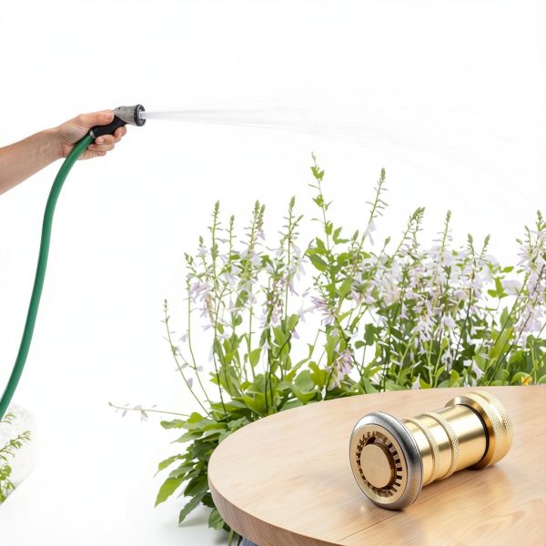 Ehlivhall Fire Hose Nozzle Brass High Pressure Spray Fog-6