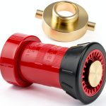 QWORK 1-1/2" Fire Hose Nozzle Brass Rotatable-0