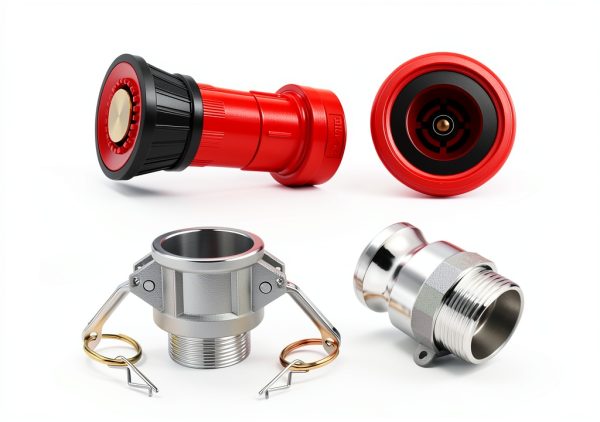 Pelopy Fire Hose Nozzle Aluminum Style Red 1.5 Inch-1