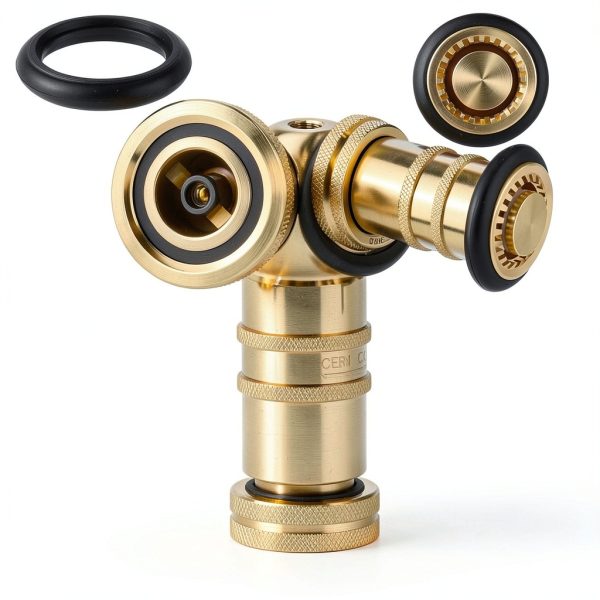Brass Fire Hose Nozzle Shimeyao Adjustable-2