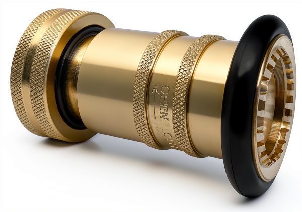 RosyOcean Brass Fire Nozzle 1 NPSH Constant Flow Fog-1