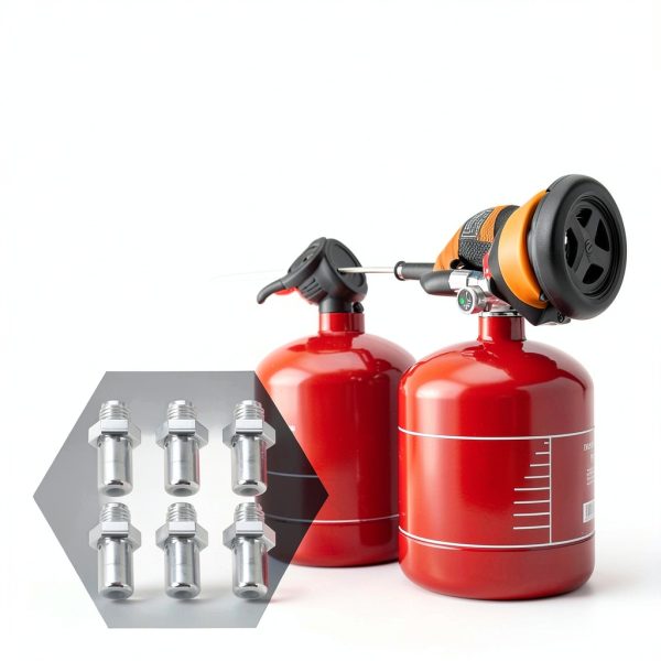 Gatuida Fire Extinguisher Nozzle Metal Modern Silver 6 Pack-2
