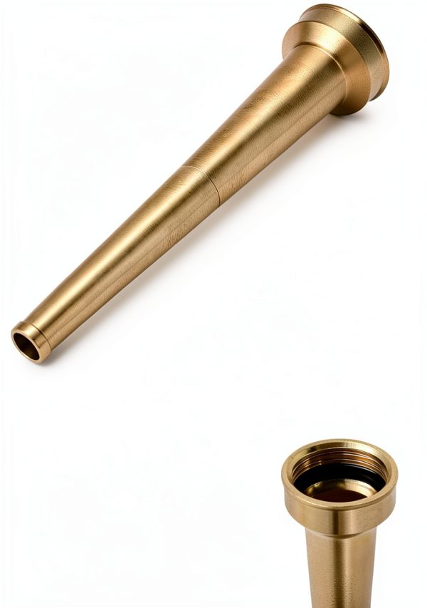 QWORK Brass Fire Hose Nozzle Solid Construction 1-7/8 NST-2