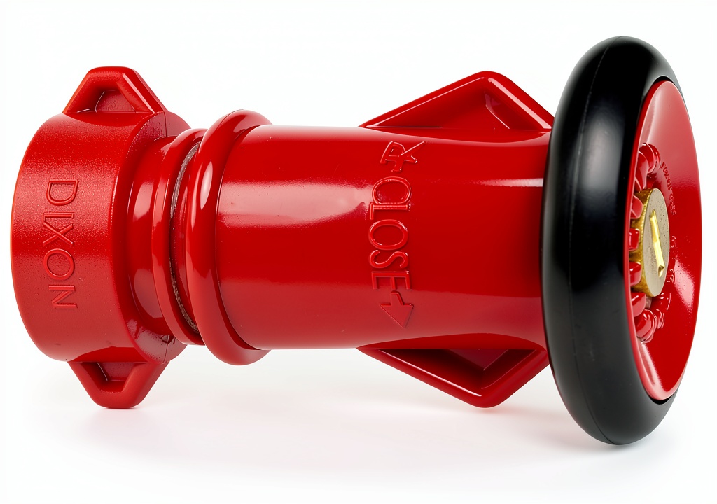 Installing Dixon Polycarbonate Fog Nozzle Industrial Fire Hose Nozzle on a wooden desk