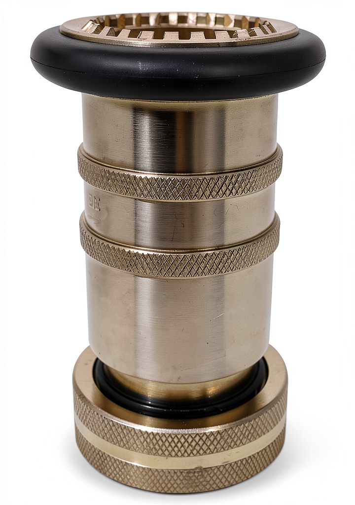 RosyOcean brass fire nozzle with rubber bumper in use