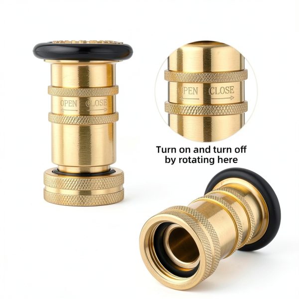Brass Fire Hose Nozzle Shimeyao Adjustable-3