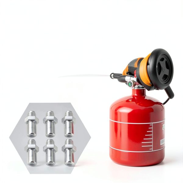 FUNOMOCYA Fire Hose Nozzle Silver Metal Industrial Safety-2