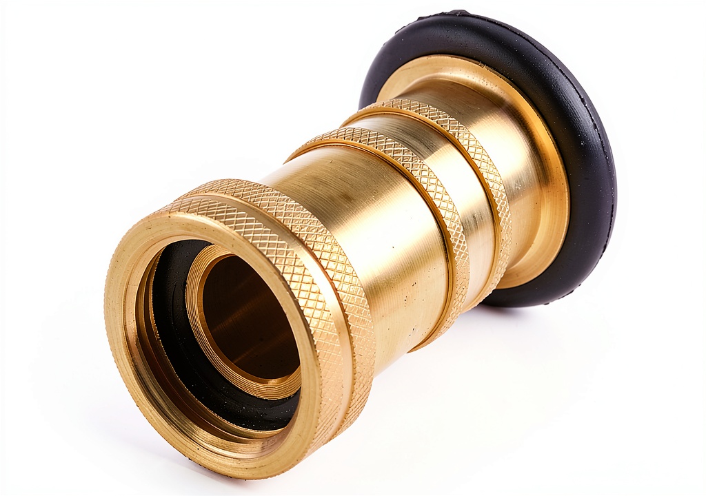 Ehlivhall brass fire hose nozzle with adjustable spray patterns