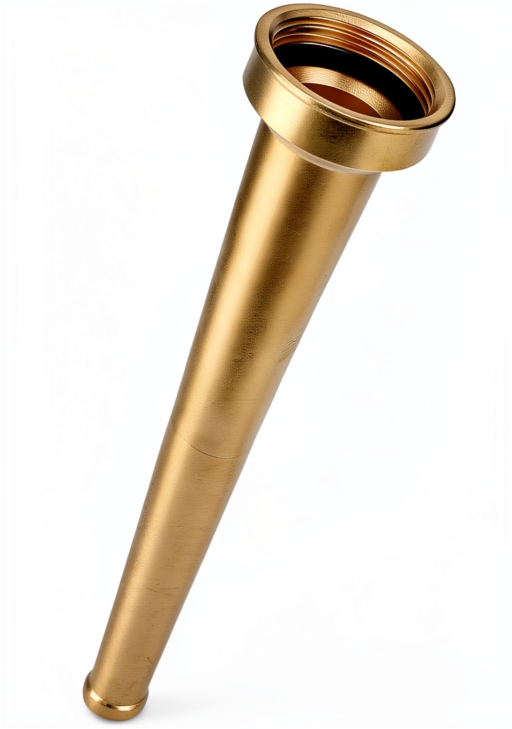 QWORK brass fire hose nozzle with detailed thread and finish