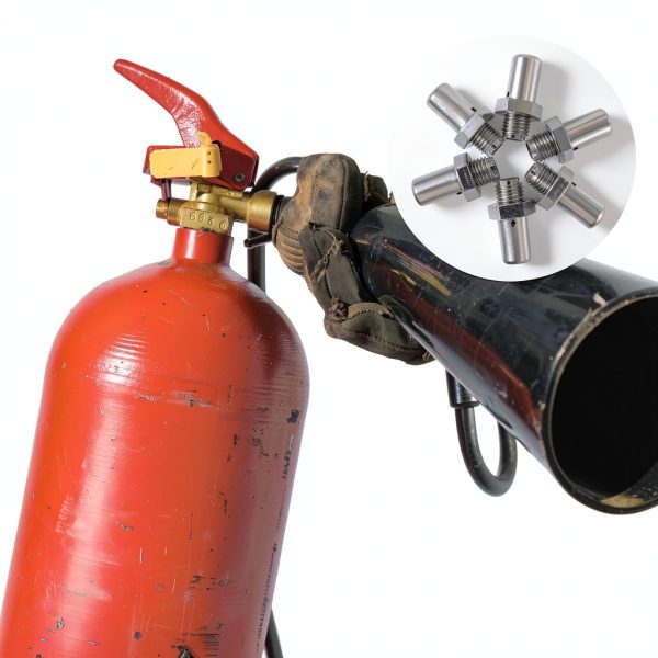 ELAYARD Fire Extinguisher Nozzle Silver Modern Plastic-7