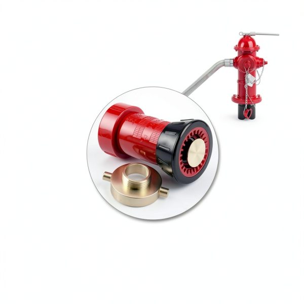 QWORK 1-1/2" Fire Hose Nozzle Brass Rotatable-4