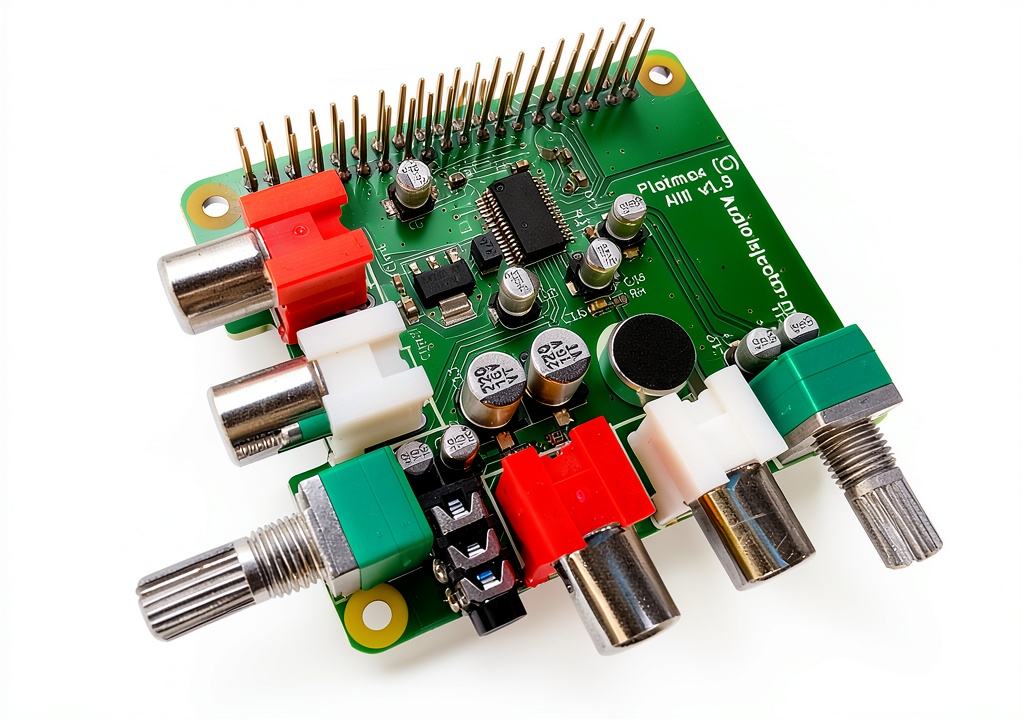 Flatmax sound card installed inside a Raspberry Pi case