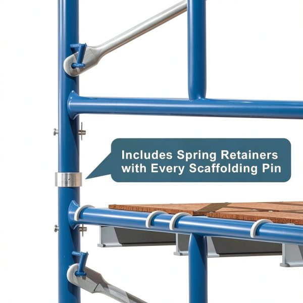 Scaffolding Pins 1-5/16"OD JUKFITA 4 Pack with Spring Retainers-4