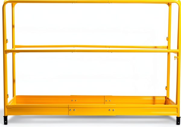 VEVOR 6 Foot Scaffolding Safety Guardrail, Rustproof Solid Carbon Steel Scaffold Guard Rail of 55.4 lbs Load Capacity, Baker Style Metal Guardrails Accessory System for Scaffolding Platform, Yellow-11