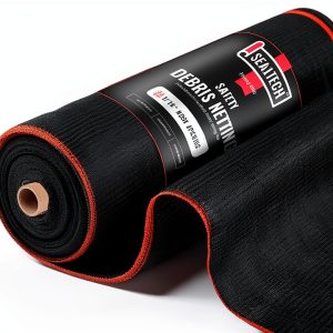 SEALTECH Duty Safety Netting Roll 5x50 ft Fire‑Retardant Black Mesh-0