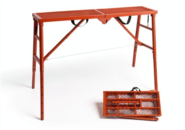 Scaffolding Platform LEADALLWAY Adjustable 58x11x30 Red 770lb Capacity-0