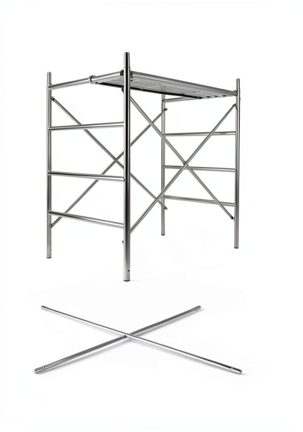 VEVOR Scaffolding Cross Brace 6x4 ft, 8-Pack Solid Carbon Steel Scaffold Cross Supports, X-Shaped Scaffolding Safety Accessory with Rust- & Corrosion-Proof Galvanized Surface (Only Cross Braces Sold)-6