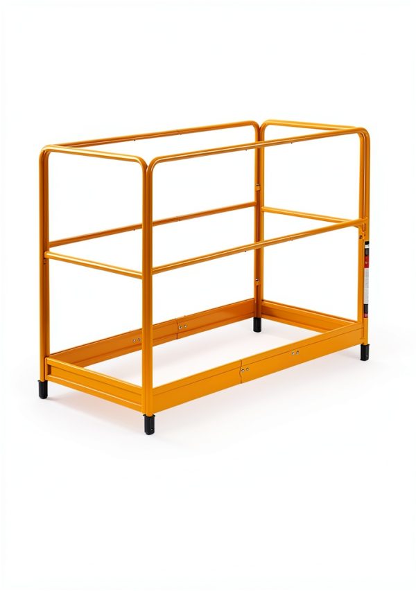 VEVOR 6 Foot Scaffolding Safety Guardrail, Rustproof Solid Carbon Steel Scaffold Guard Rail of 55.4 lbs Load Capacity, Baker Style Metal Guardrails Accessory System for Scaffolding Platform, Yellow-6