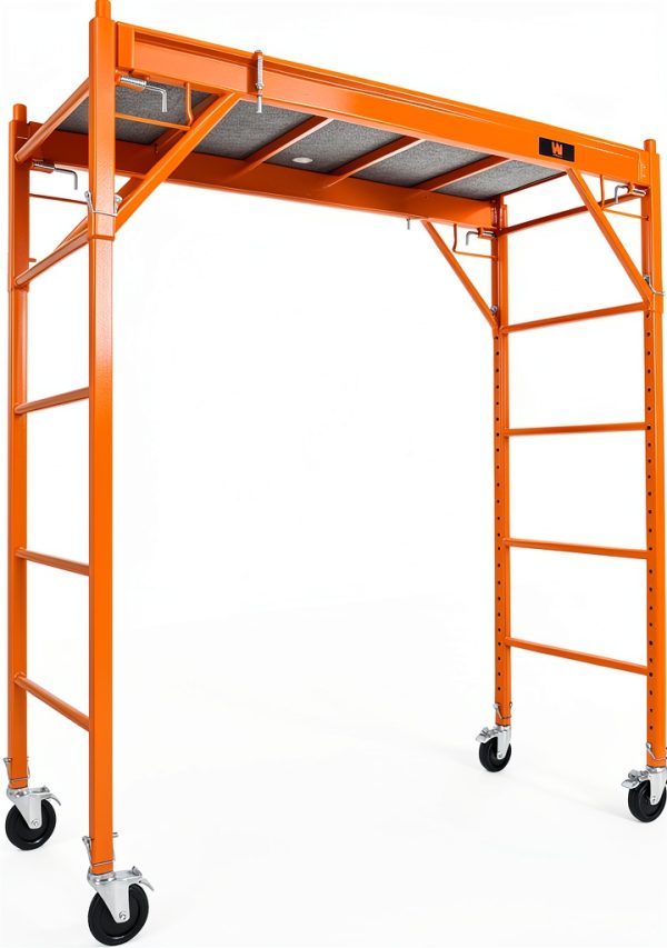 WEN 31110T Baker-Style 6.25 ft Rolling Steel Scaffolding-2