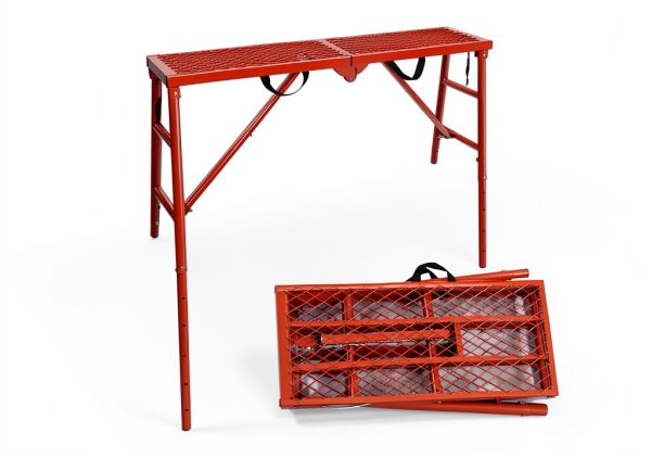 Scaffolding Platform LEADALLWAY Adjustable 58x11x30 Red 770lb Capacity-2