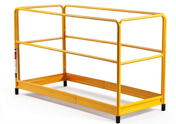 VEVOR 6 Foot Scaffolding Safety Guardrail, Rustproof Solid Carbon Steel Scaffold Guard Rail of 55.4 lbs Load Capacity, Baker Style Metal Guardrails Accessory System for Scaffolding Platform, Yellow-10
