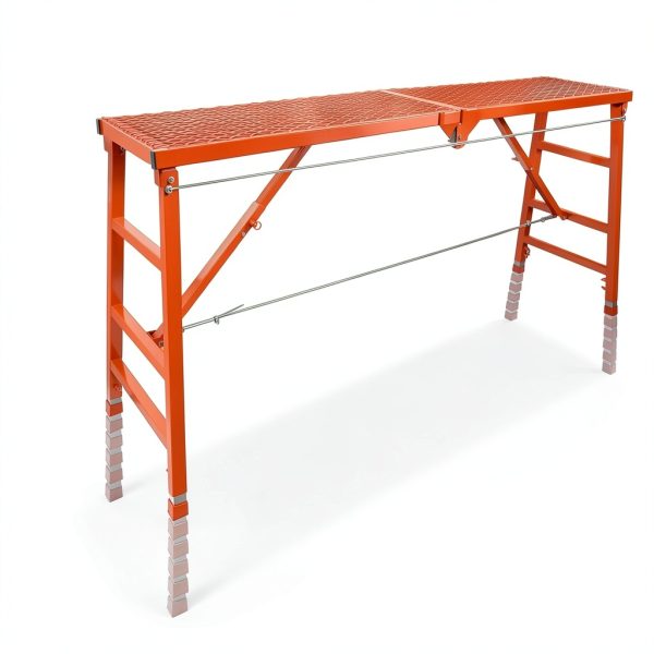 Foldable Scaffolding Platform Noliven 770lb Red 6‑Step Adjustable-1