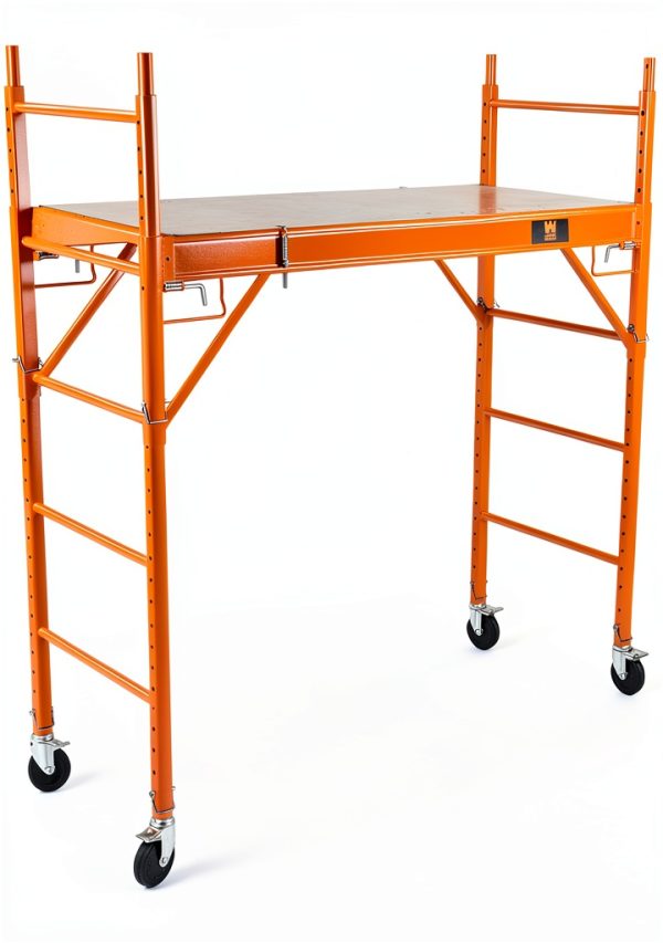 WEN 31110T Baker-Style 6.25 ft Rolling Steel Scaffolding-4