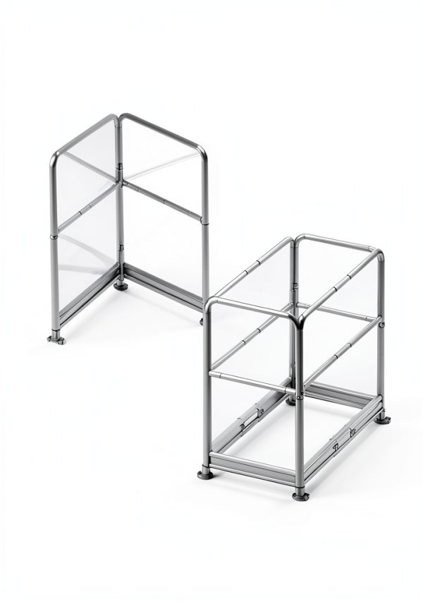 VEVOR 6 Foot Scaffolding Safety Guardrail, Rustproof Solid Carbon Steel Scaffold Guard Rail of 55.4 lbs Load Capacity, Baker Style Metal Guardrails Accessory System for Scaffolding Platform, Yellow-3