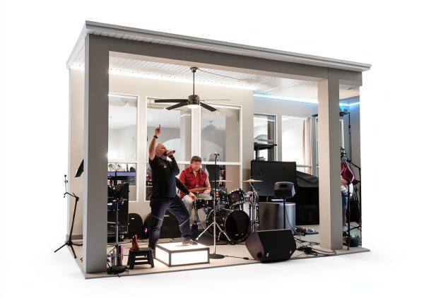 STRONG HOLD Modular Smart Stage section, Stage Riser,24inchX24inchX8inch (STRONGHOLD APLEDS2208)-8