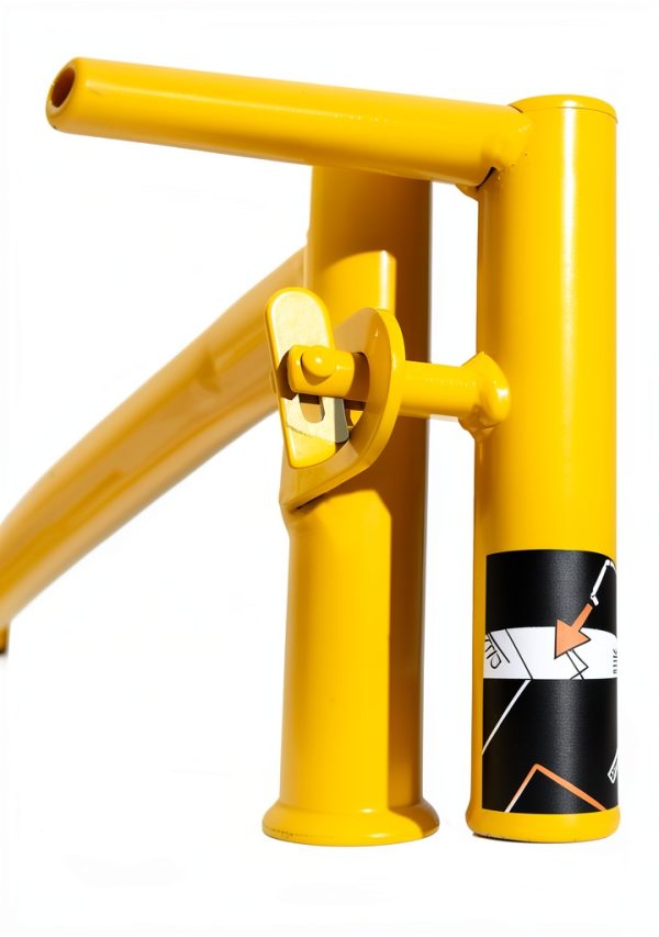 VEVOR 6 Foot Scaffolding Safety Guardrail, Rustproof Solid Carbon Steel Scaffold Guard Rail of 55.4 lbs Load Capacity, Baker Style Metal Guardrails Accessory System for Scaffolding Platform, Yellow-7