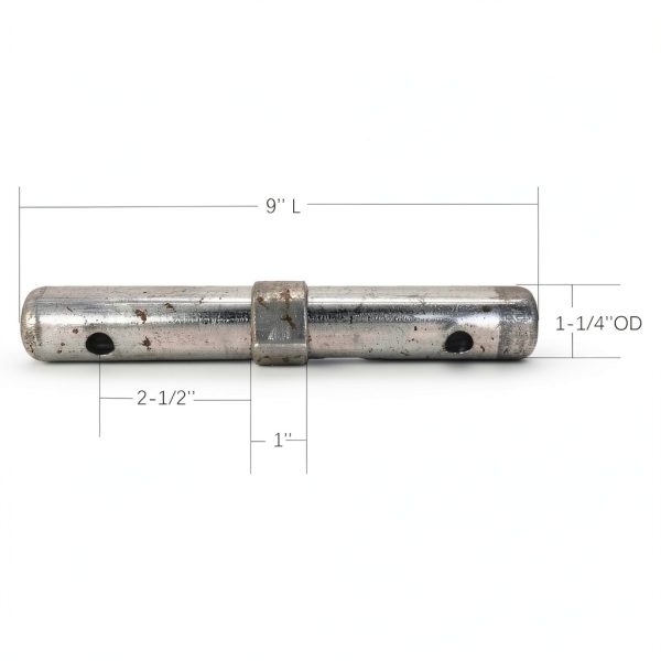 Scaffolding Coupling Pin 1-1/4OD x 9L 1 Collar Fudatong Thick 12 Pack-1