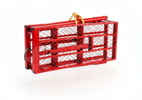 Folding Scaffolding Platform Mstge 800lb 5-Level Adjustable Red-4