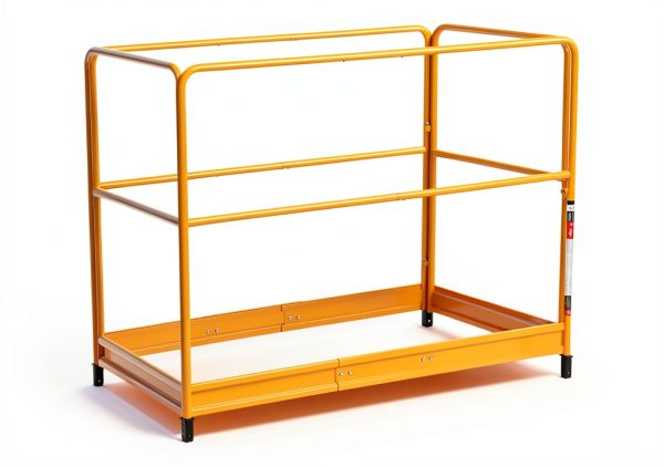 VEVOR 6 Foot Scaffolding Safety Guardrail, Rustproof Solid Carbon Steel Scaffold Guard Rail of 55.4 lbs Load Capacity, Baker Style Metal Guardrails Accessory System for Scaffolding Platform, Yellow-9