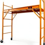 WEN 31110T Baker-Style 6.25 ft Rolling Steel Scaffolding-0