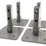 Metaltech Base Plates for Interior Fixed Scaffolds Set of 4 I-IBBF4-0