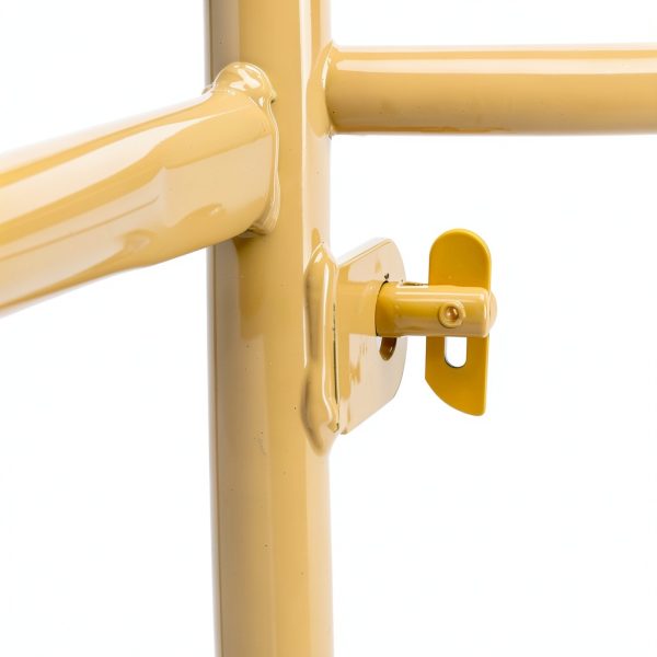 VEVOR 6 Foot Scaffolding Safety Guardrail, Rustproof Solid Carbon Steel Scaffold Guard Rail of 55.4 lbs Load Capacity, Baker Style Metal Guardrails Accessory System for Scaffolding Platform, Yellow-8