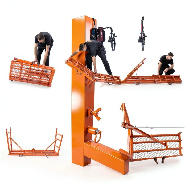 Foldable Scaffolding Platform Noliven 770lb Red 6‑Step Adjustable-5