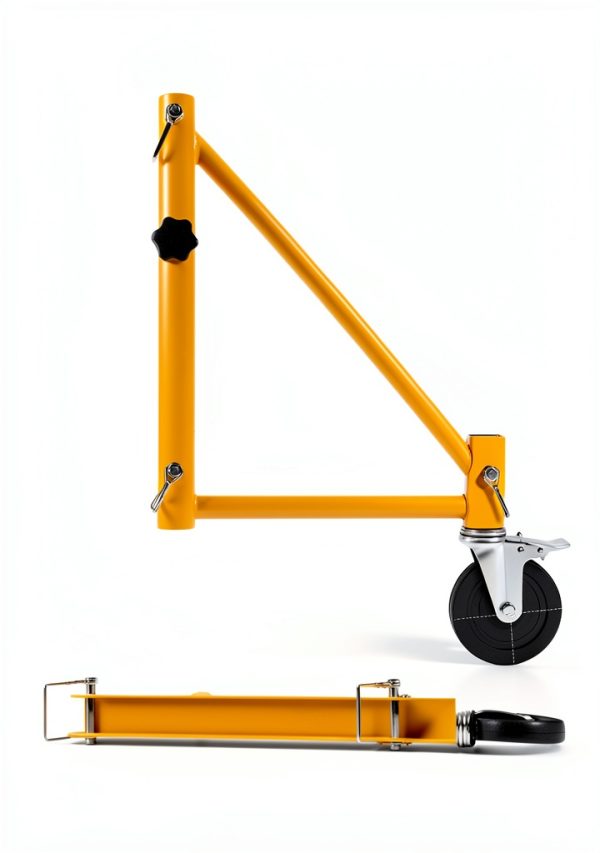 VEVOR Scaffold Outriggers 4-Pack with Swivel Casters, Yellow, 1000lb-1