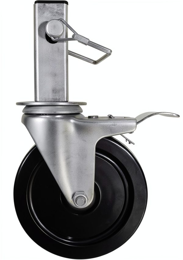 5 Inch Scaffolding Casters MSWY Heavy Duty Rubber Wheels Dual Lock-6