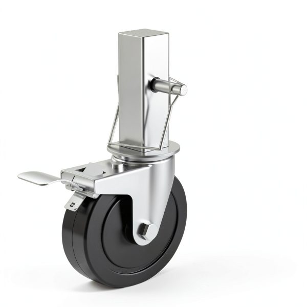 5 Inch Scaffolding Casters MSWY Heavy Duty Rubber Wheels Dual Lock-1