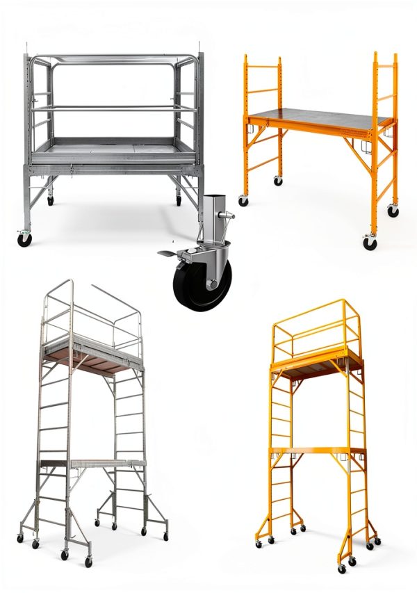 5 Inch Scaffolding Casters MSWY Heavy Duty Rubber Wheels Dual Lock-5